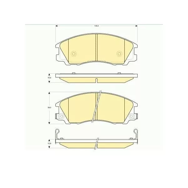 Колодки тормозные передние LandWind X6, 350112007-05