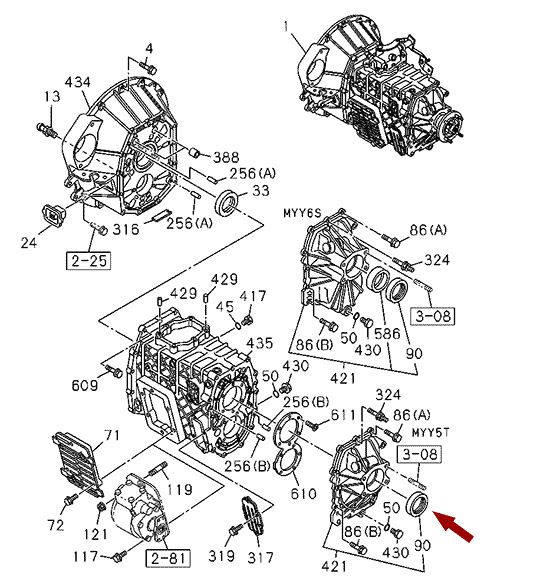 Сальник хвостовика КПП ISUZU (ИСУЗУ) NQR75/71, оригинал, 8972535521