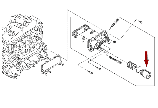 Корпус масляного фильтра NISSAN CABSTAR (Ниссан Кабстар) F24