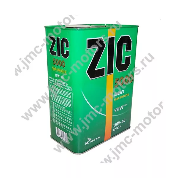 Масло моторное полусинтетика ZIC 5000 10W40 - 4 л.
