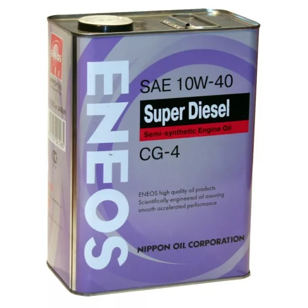 Масло моторное полусинтетика ENEOS DIESEL CG-4 10W40 (SEMI-SYNTHETIC) - 4 л.