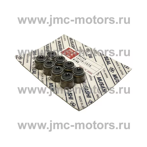 Колпачки маслосъемные HINO (ХИНО) 300 Евро3/4, MUSASHI, комплект 8 шт., S137191470