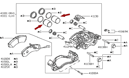Поршень суппорта переднего NISSAN CABSTAR F24, FRENKIT, D1121MB20A