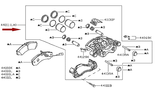 Суппорт задний левый NISSAN CABSTAR F24 дв. ZD30DDTI, FAST, 44011MB40A Суппорт задний левый NISSAN CABSTAR F24 дв. ZD30DDTI, FAST, 44011MB40A