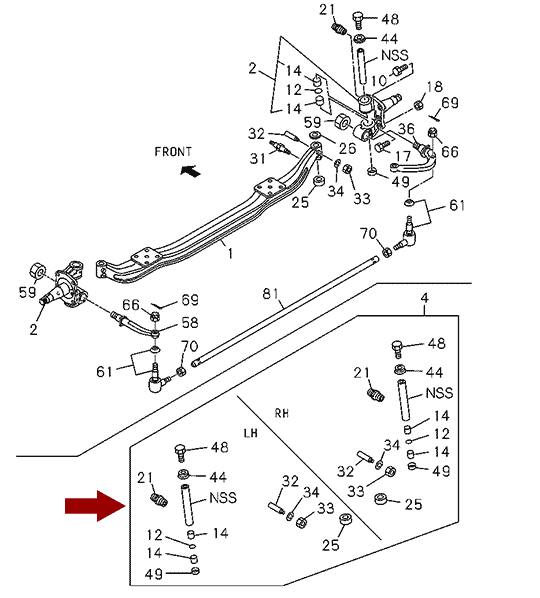 РЕМКОМПЛЕКТ ШКВОРНЯ ISUZU (ИСУЗУ) NMR85/NPR75, PROPER, 5878322202