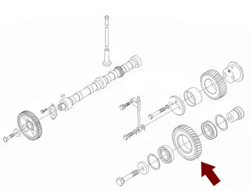 Шестерня привода ТНВД промежуточная Foton (Фотон) 1039, 1049C